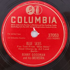 Benny Goodman - Blue Skies/I Don't Know Enough About You 1946 78rpm Record 37053